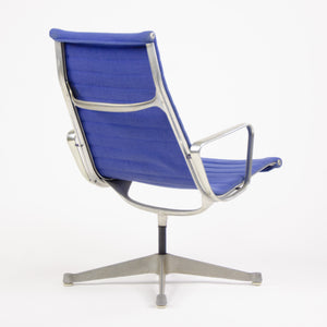 SOLD Blue Eames Herman Miller Aluminum Group Fabric Lounge Chairs Rare