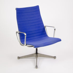 SOLD Blue Eames Herman Miller Aluminum Group Fabric Lounge Chairs Rare