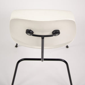 SOLD Herman Miller Eames 1954 DCM Dining Chair Restored White Boot Glides