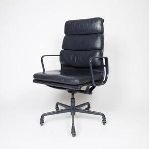 SOLD Dark Gray Eames Herman Miller Soft Pad High Back Aluminum Group Chair