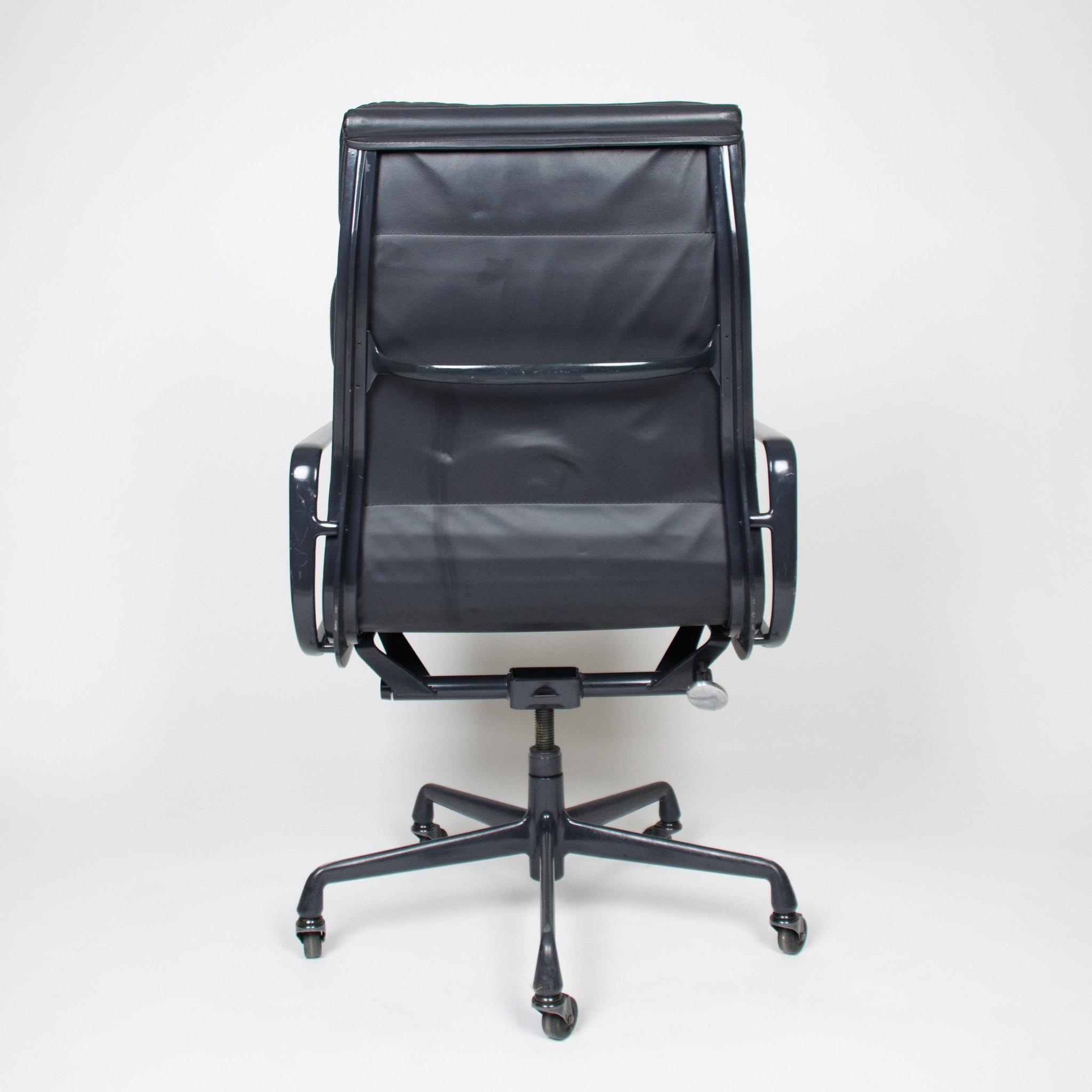 SOLD Dark Gray Eames Herman Miller Soft Pad High Back Aluminum Group Chair