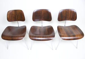 SOLD Eames Herman Miller Rosewood DCM's Dining Chairs Original Set Of Six