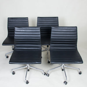 SOLD Eames Herman Miller Low Back Aluminum Group Chairs 4 Available