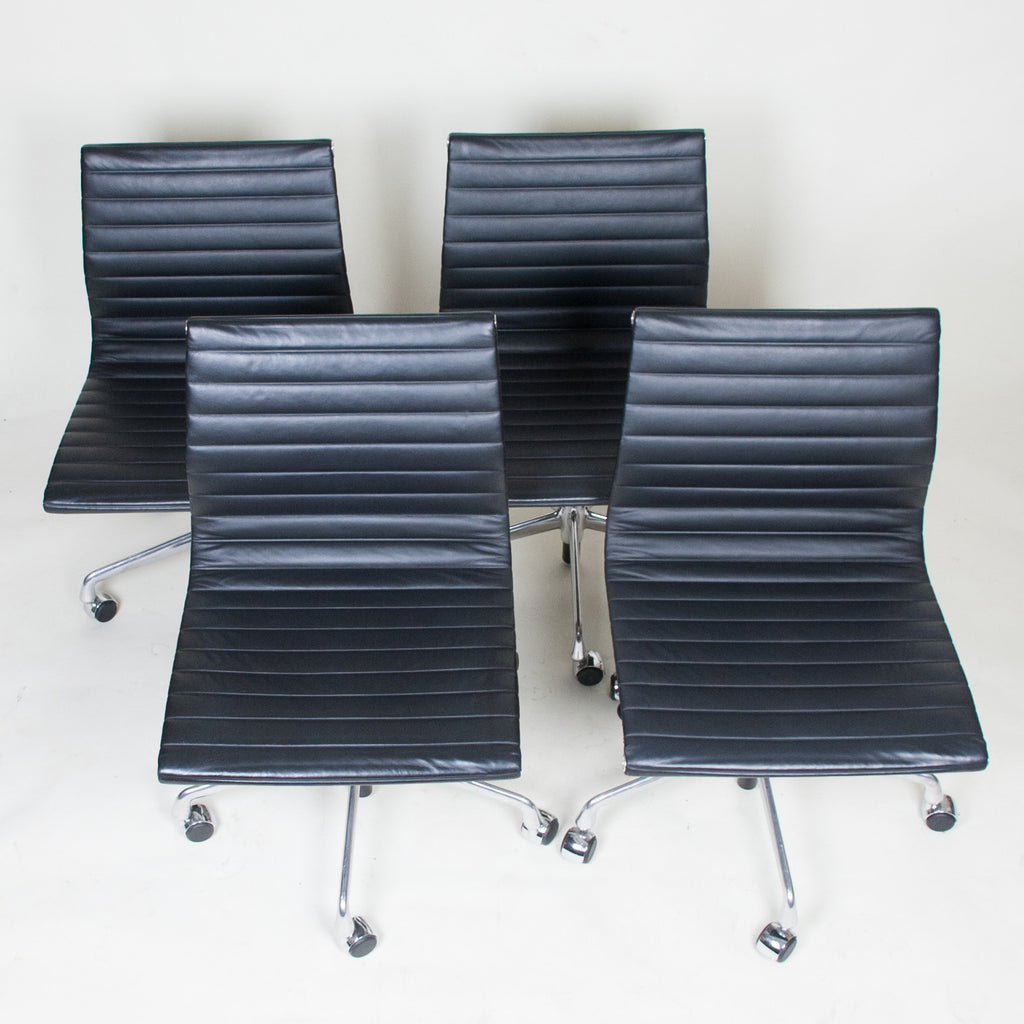 SOLD Eames Herman Miller Low Back Aluminum Group Chairs 4x