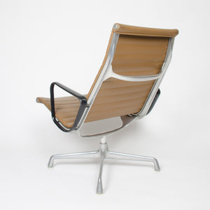 SOLD Eames Herman Miller Aluminum Group Lounge Chair, Tan Upholstery