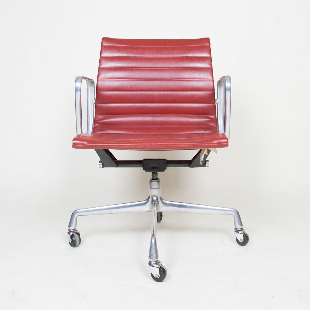SOLD Herman Miller Eames Red Low Back Executive Aluminum Group Desk Chair