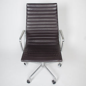 SOLD Eames Herman Miller Leather High Executive Aluminum Group Desk Chairs (5x available)