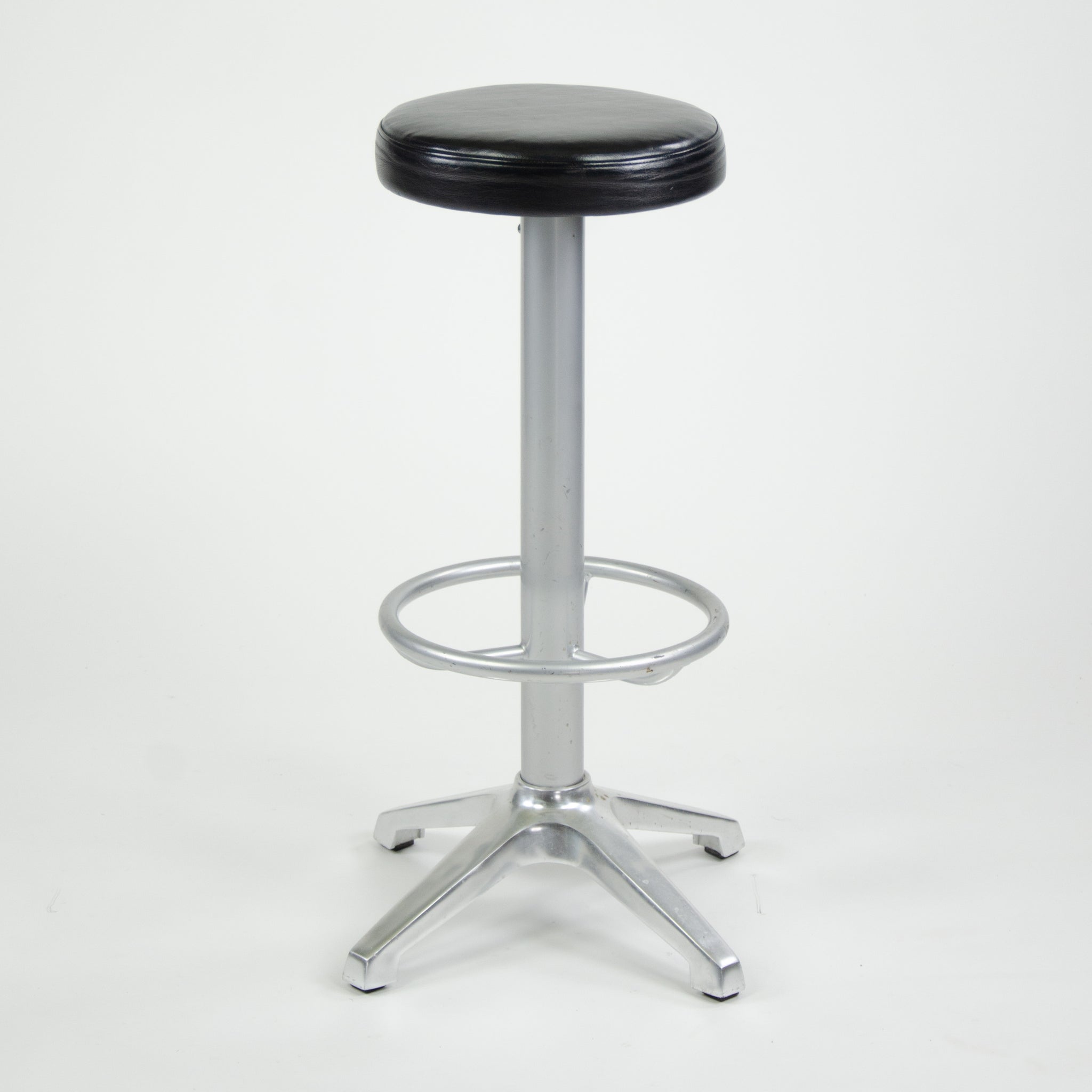 SOLD AMAT-3 Cooper Bar Counter Leather Stools Spain 4x Available