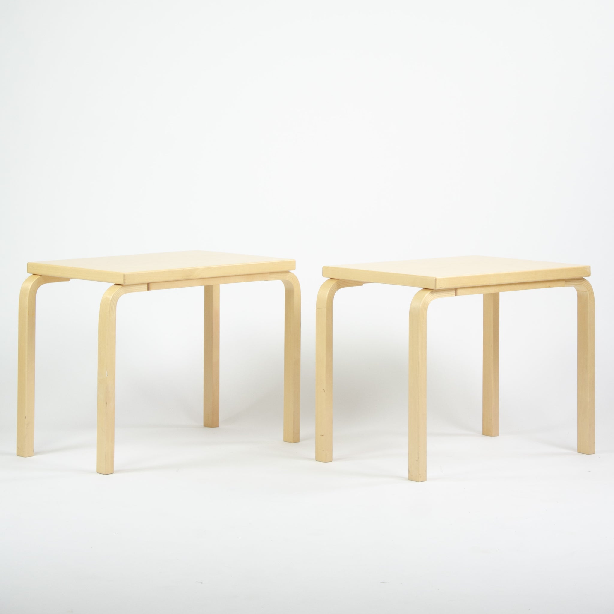 SOLD Alvar Aalto Nesting Tables 88 by Artek Birch Finland 2002