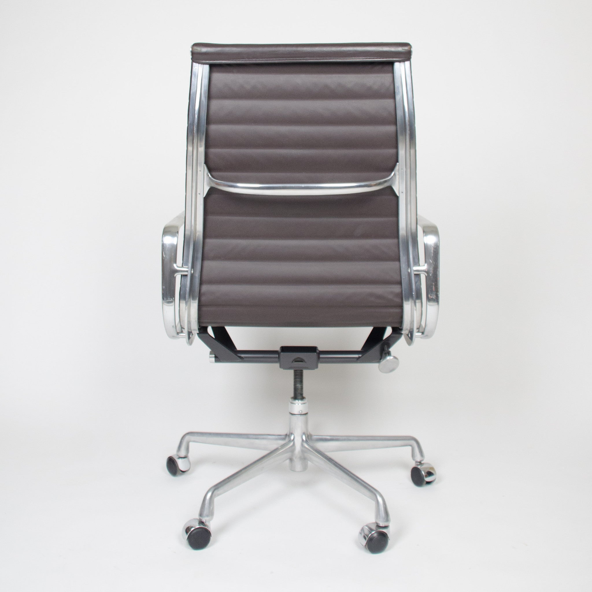 SOLD Eames Herman Miller Leather High Executive Aluminum Group Desk Chairs (5x available)