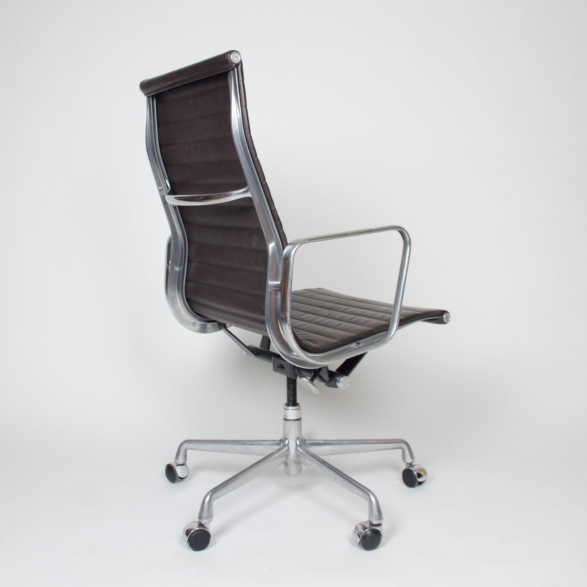 SOLD Eames Herman Miller Leather High Executive Aluminum Group Desk Chairs (5x available)