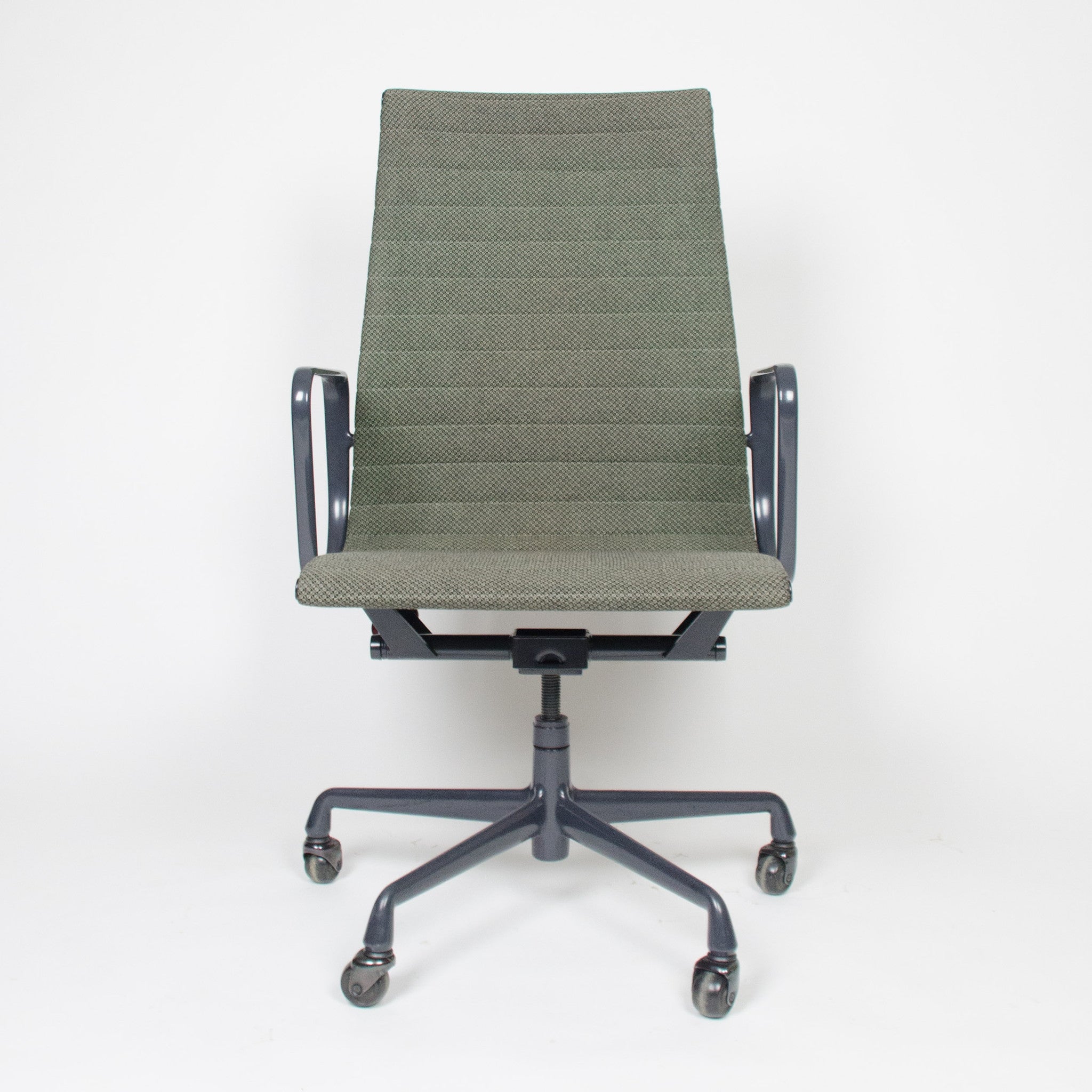 SOLD Eames Herman Miller Fabric High Executive Aluminum Group Desk Chairs
