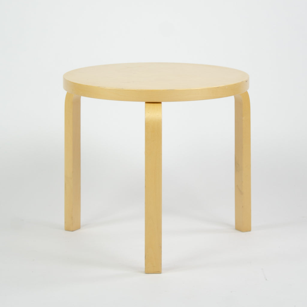 SOLD Alvar Aalto Round Side Table 60 by Artek in Birch