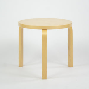 SOLD Alvar Aalto Round Side Table 60 by Artek in Birch