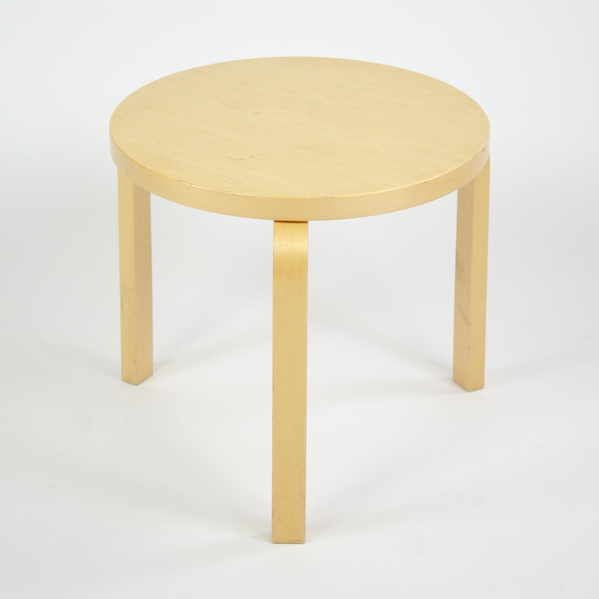 SOLD Alvar Aalto Round Side Table 60 by Artek in Birch