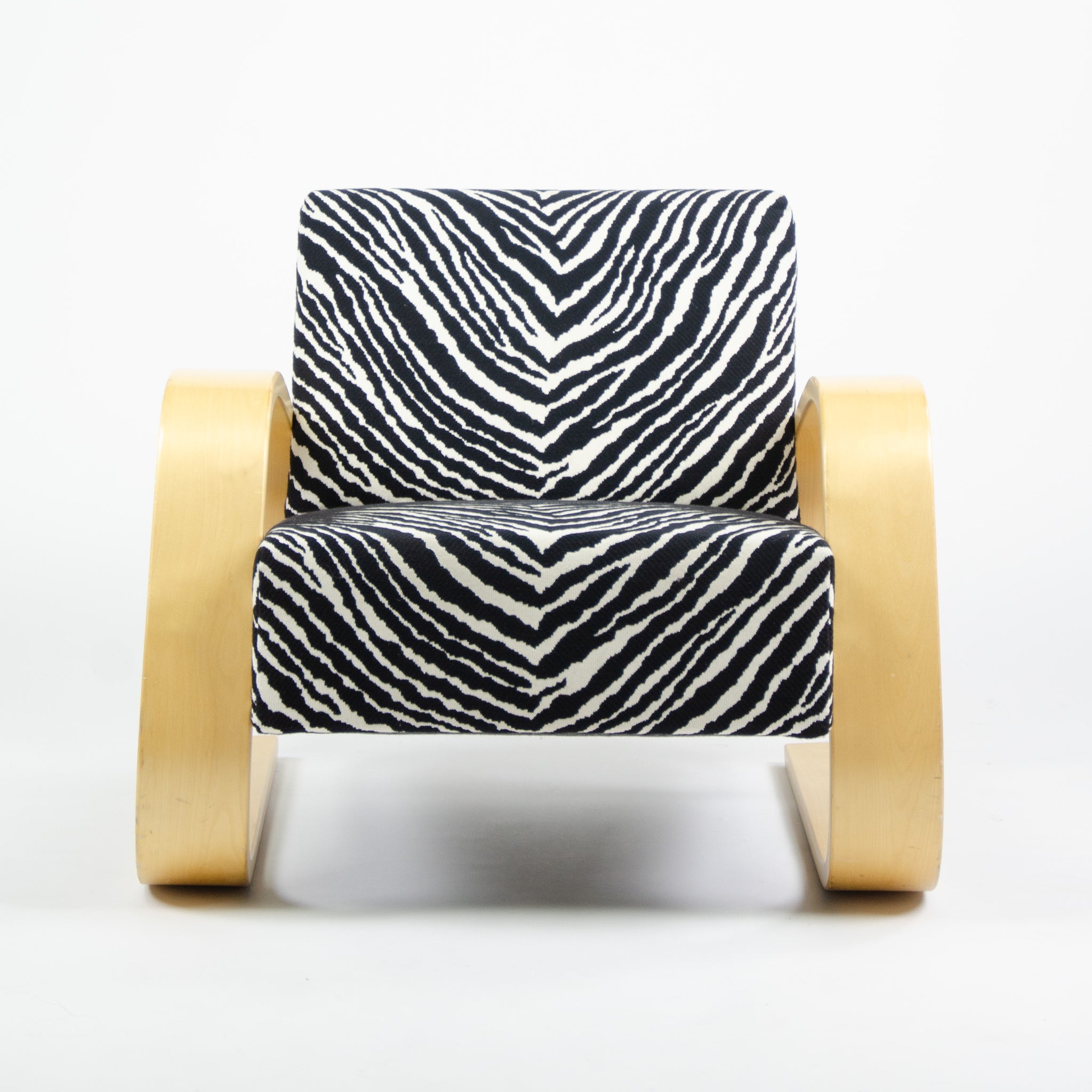 SOLD Artek Alvar Aalto 400 Tank Chair Zebra Upholstery 5x Available