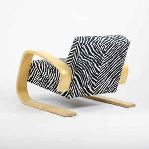 SOLD Artek Alvar Aalto 400 Tank Chair Zebra Upholstery 5x Available