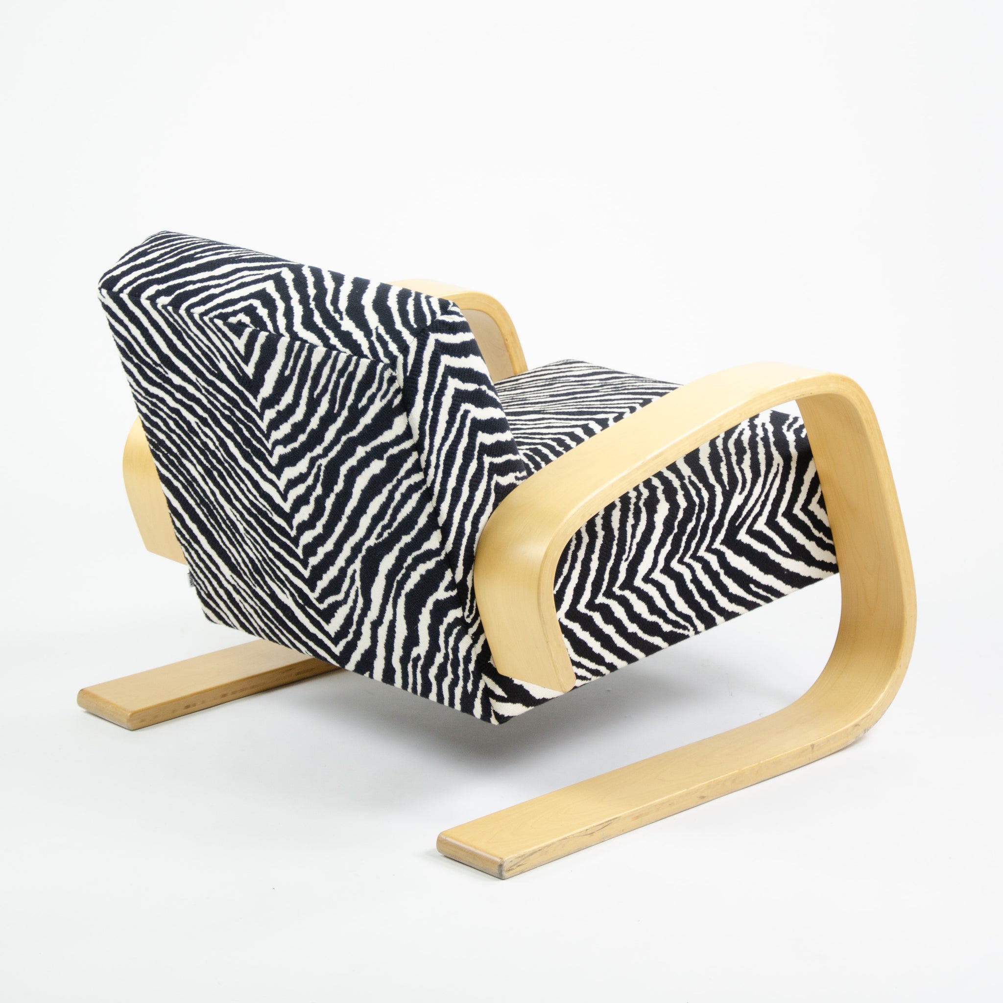 SOLD Artek Alvar Aalto 400 Tank Chair Zebra Upholstery 5x Available