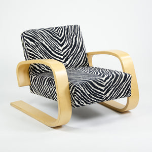 SOLD Artek Alvar Aalto 400 Tank Chair Zebra Upholstery 5x Available