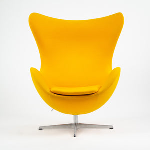 SOLD 2003 Egg Chair by Arne Jacobsen for Fritz Hansen Original Fabric Denmark Yellow