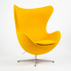 SOLD 2003 Egg Chair by Arne Jacobsen for Fritz Hansen Original Fabric Denmark Yellow