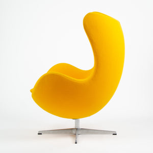 SOLD 2003 Egg Chair by Arne Jacobsen for Fritz Hansen Original Fabric Denmark Yellow