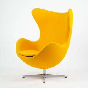 SOLD 2003 Egg Chair by Arne Jacobsen for Fritz Hansen Original Fabric Denmark Yellow