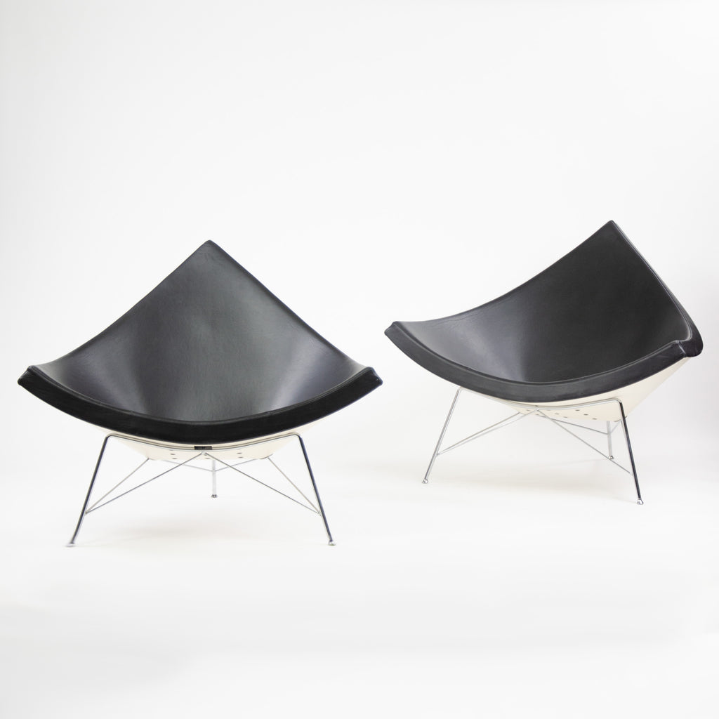 SOLD 2003 Vitra Herman Miller George Nelson Coconut Chair Black Leather MINT 2x Available