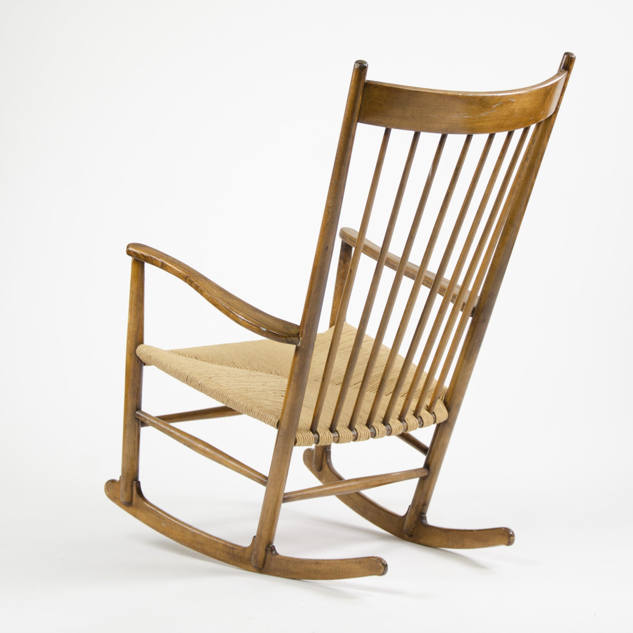 SOLD Hans Wegner J16 Rocking Chair Mobler FDB Denmark Kvist 1960's