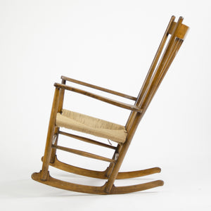 SOLD Hans Wegner J16 Rocking Chair Mobler FDB Denmark Kvist 1960's