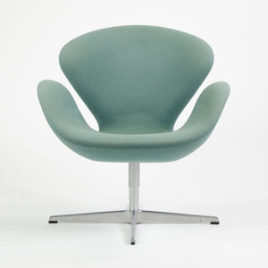 SOLD Arne Jacobsen Fritz Hansen Denmark Swan Chair Turquoise Upholstery 2008