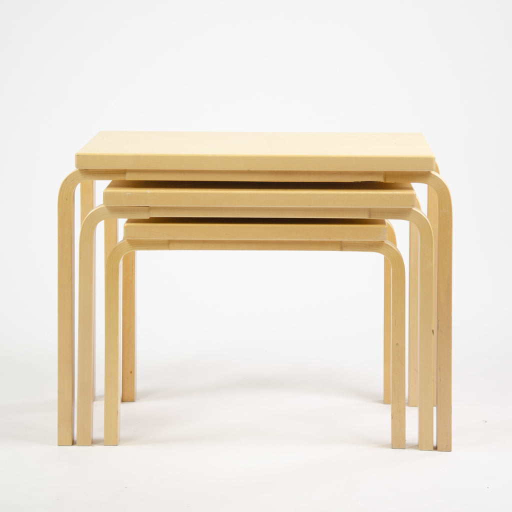 SOLD Alvar Aalto Nesting Tables 88 by Artek Birch Finland 2002