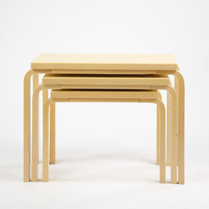 SOLD Alvar Aalto Nesting Tables 88 by Artek Birch Finland 2002