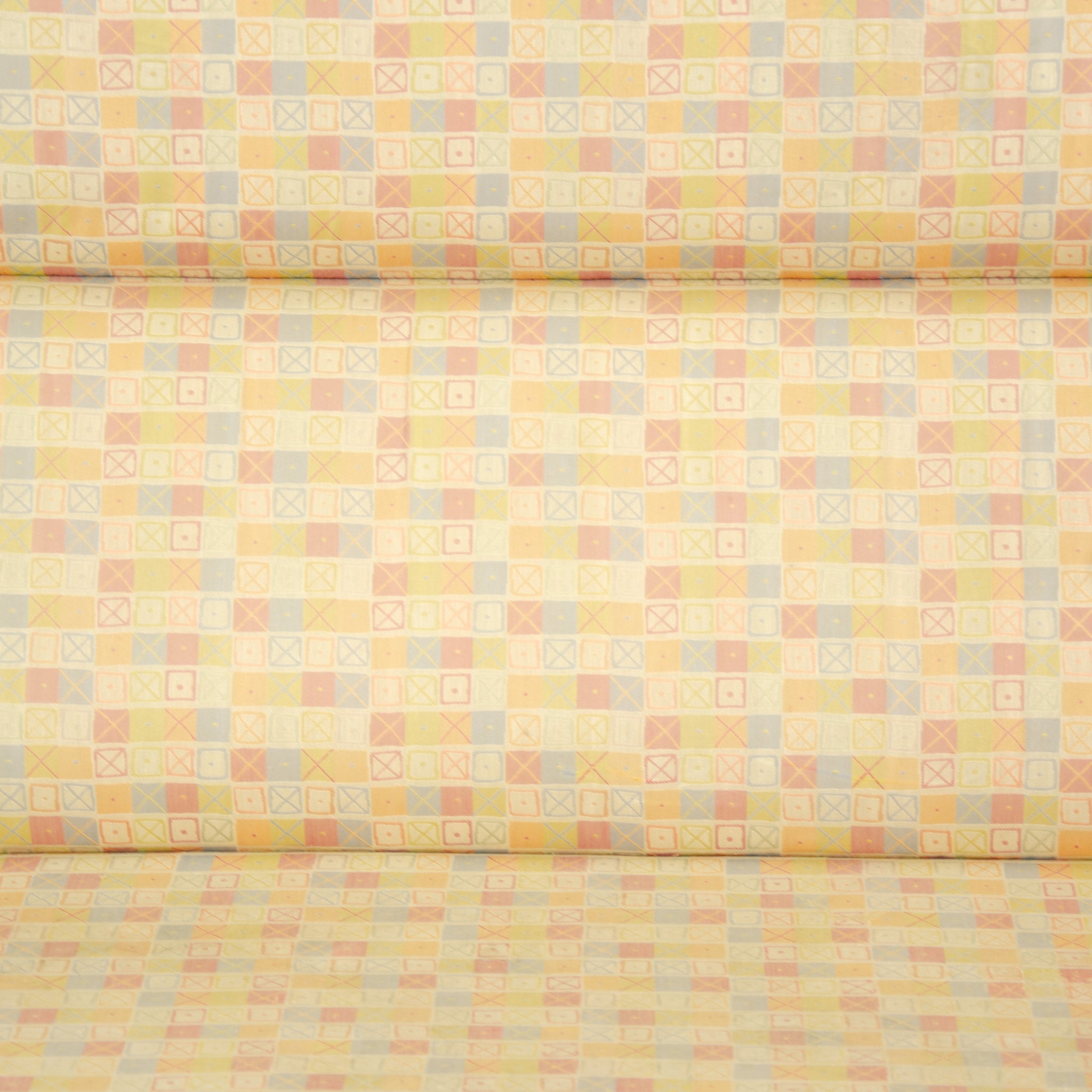 SOLD Eames Herman Miller Sofa Compact with Maharam Crosspatch Upholstery