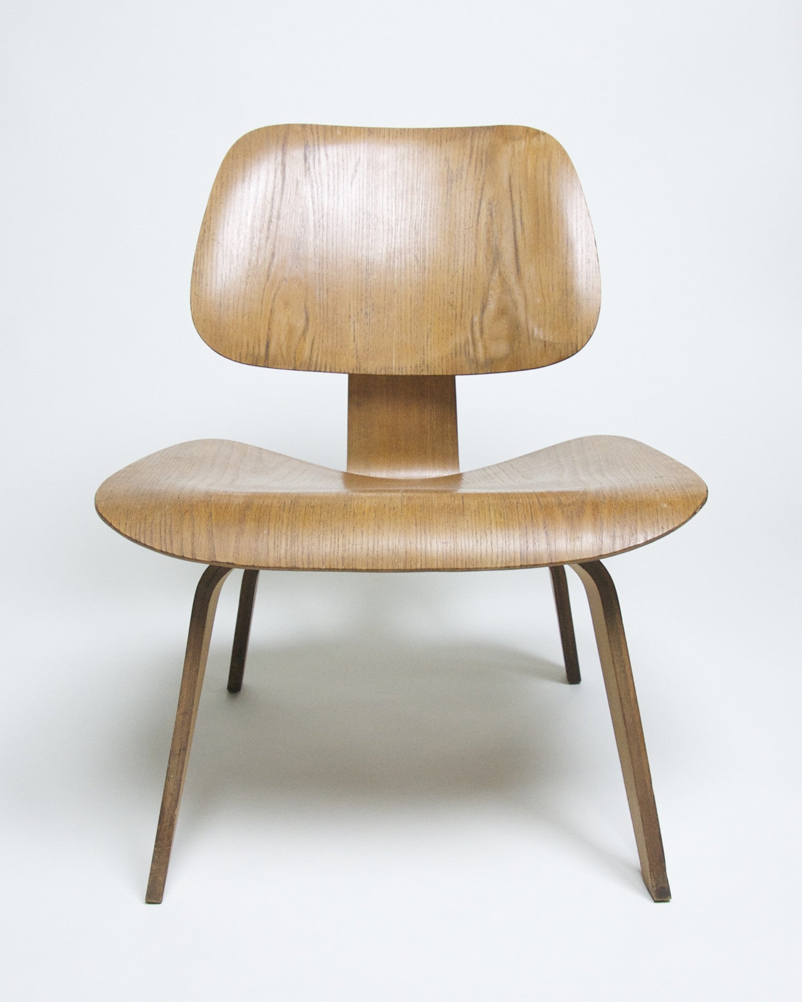 SOLD Eames Herman Miller Early 1950's LCW Plywood Lounge Chair Original Calico Ash