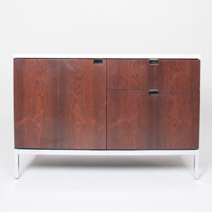 SOLD Florence Knoll Vintage Rosewood and Marble Credenza Cabinet Sideboard