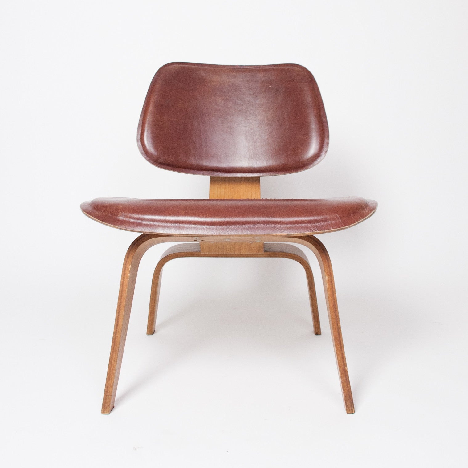 SOLD Eames Evans Herman Miller 1947 LCW Plywood Lounge Chair Leather! 5-2-5