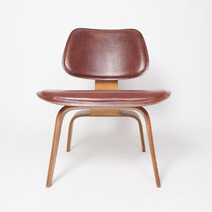 SOLD Eames Evans Herman Miller 1947 LCW Plywood Lounge Chair Leather! 5-2-5