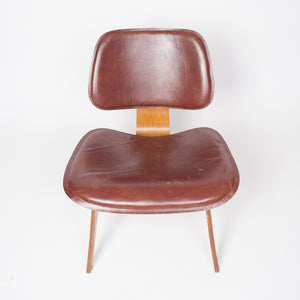 SOLD Eames Evans Herman Miller 1947 LCW Plywood Lounge Chair Leather! 5-2-5