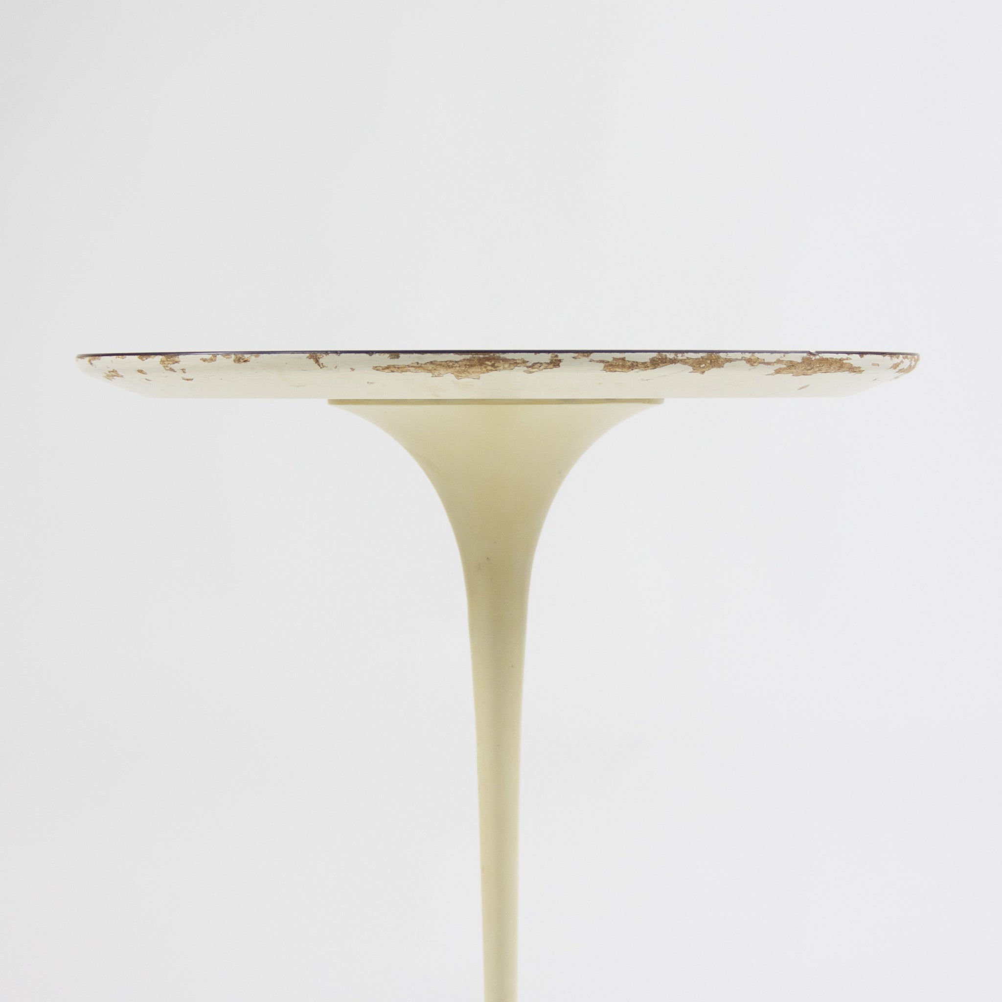 SOLD 1960's Vintage Eero Saarinen For Knoll 16 Inch Tulip Side Table White Laminate