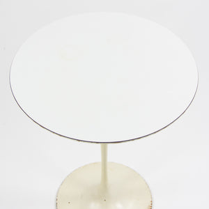 SOLD 1960's Vintage Eero Saarinen For Knoll 16 Inch Tulip Side Table White Laminate