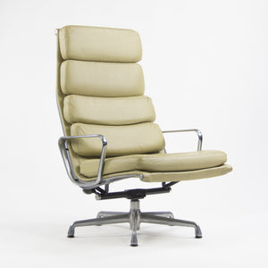 SOLD Herman Miller Eames Soft Pad Aluminum Group Lounge Chairs Leather 2x 2007