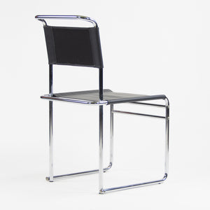 Marcel Breuer B5 Dining Chairs Chrome Leather Bauhaus Tecta Thonet Set of Four