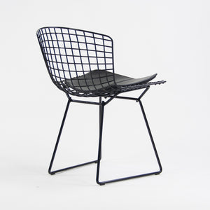 SOLD Knoll International Harry Bertoia Wire Side Dining Chairs Black Set of Six