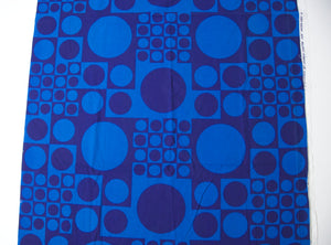 SOLD Verner Panton Blue Geometri Fabric