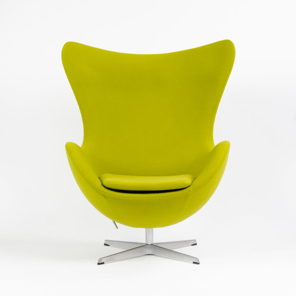 SOLD 2003 Egg Chair by Arne Jacobsen for Fritz Hansen Original Fabric Denmark Green