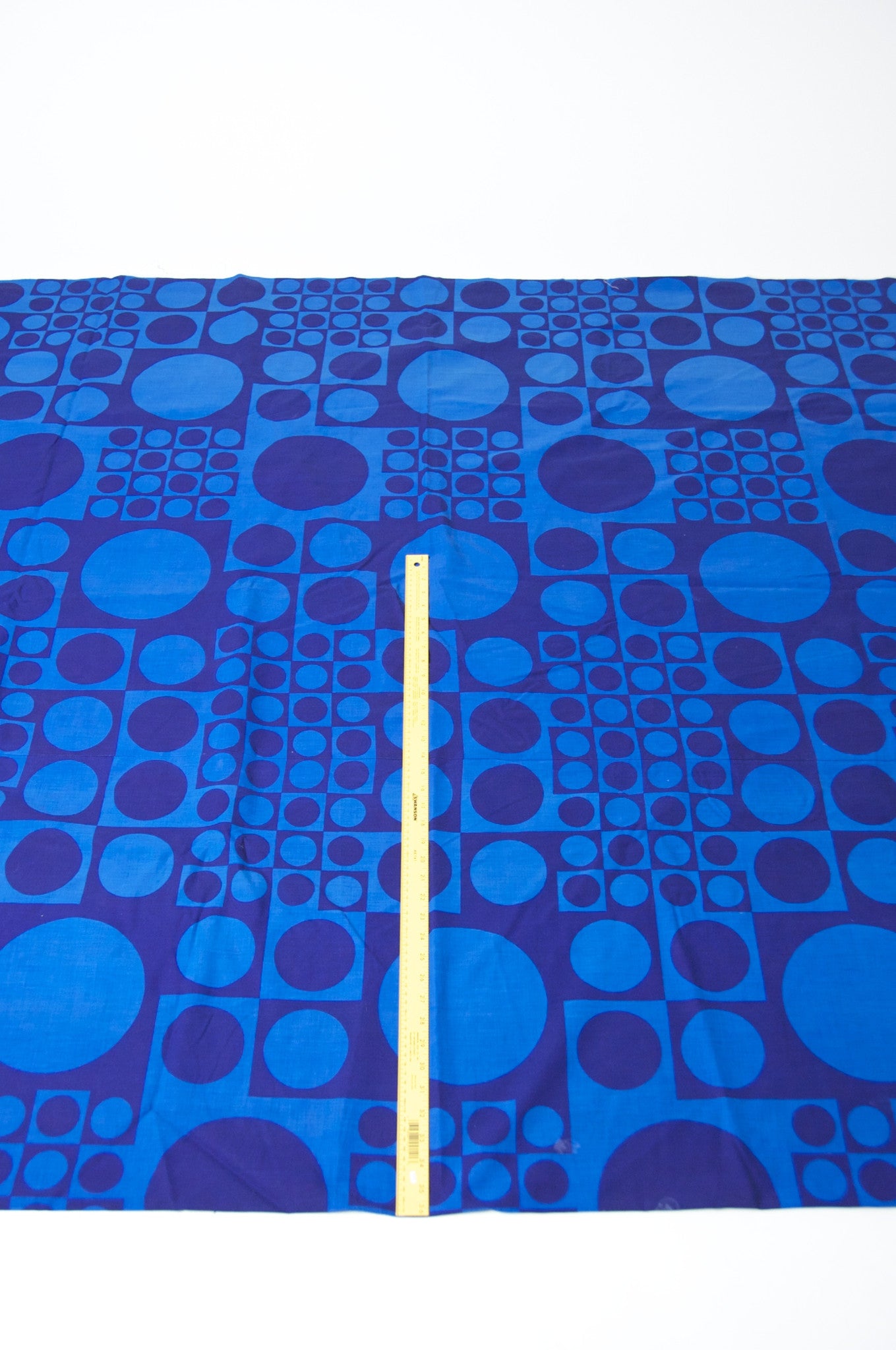 SOLD Verner Panton Blue Geometri Fabric