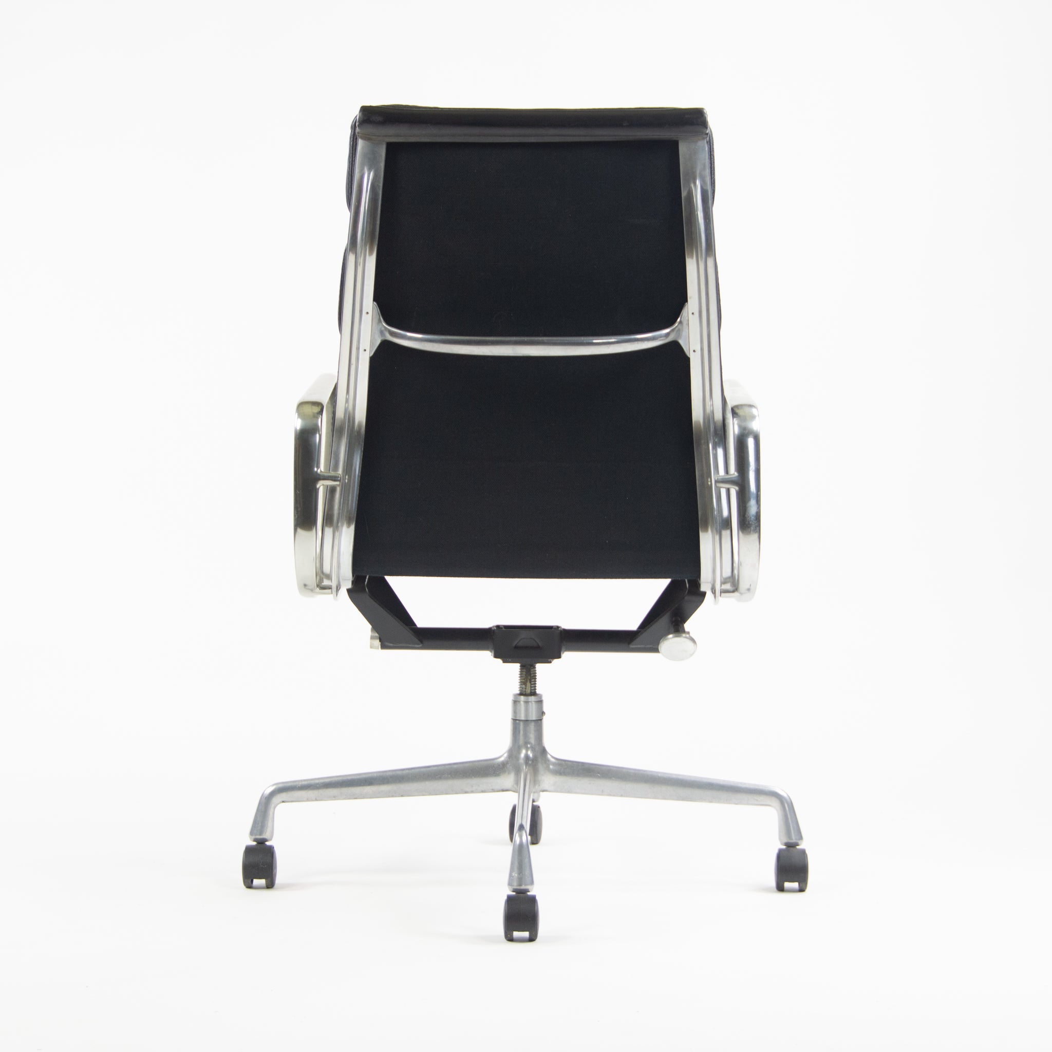 SOLD 1970's Herman Miller Eames Vintage Black High Back Soft Pad Aluminum Group Chair
