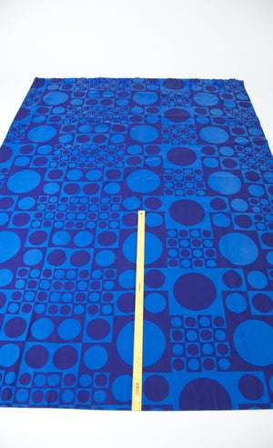 SOLD Verner Panton Blue Geometri Fabric