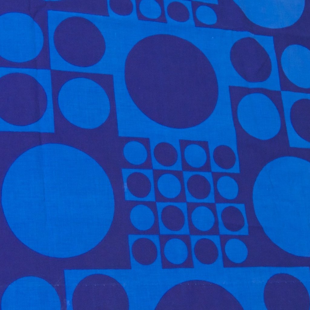 SOLD Verner Panton Blue Geometri Fabric